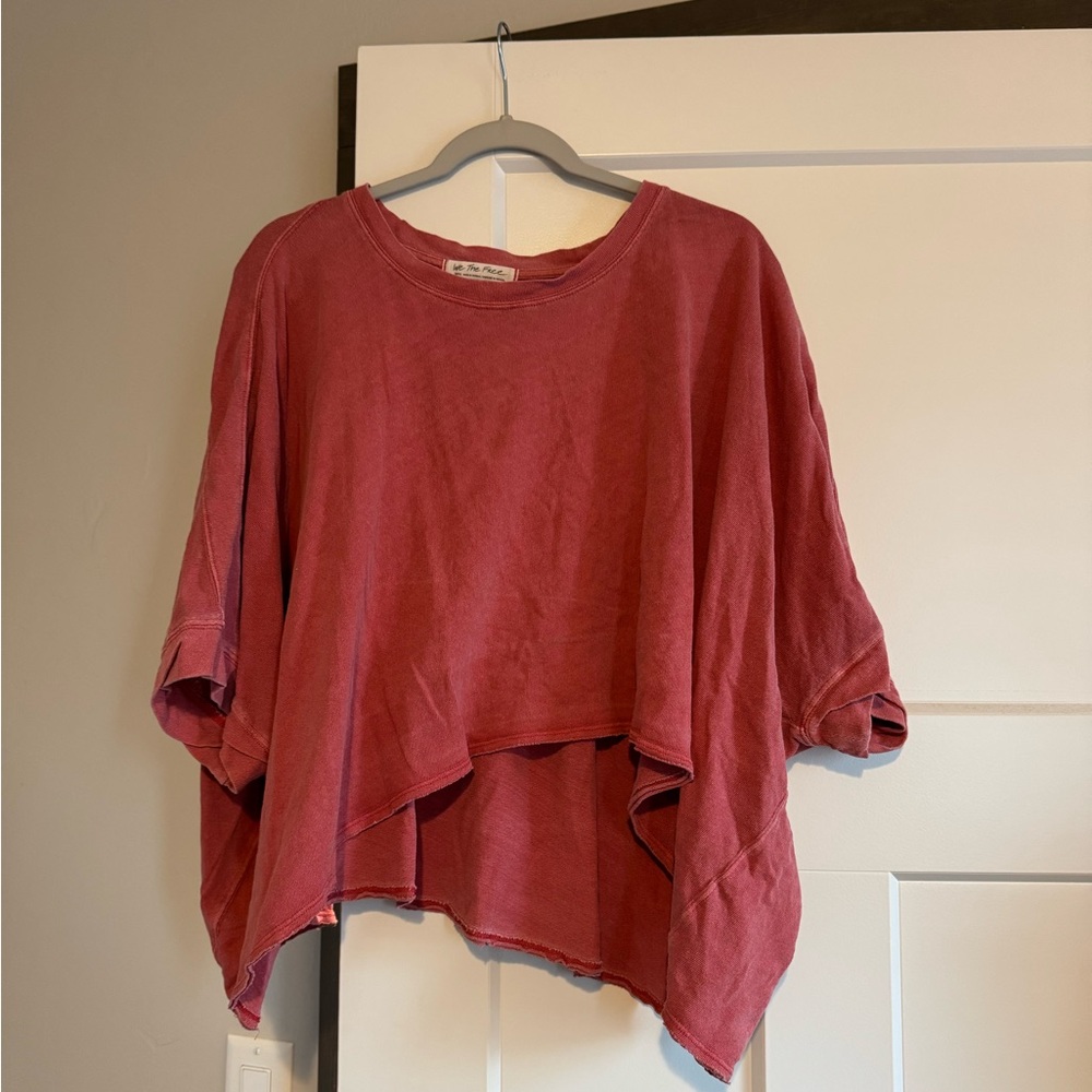 Free People Pink Oversized Shirt